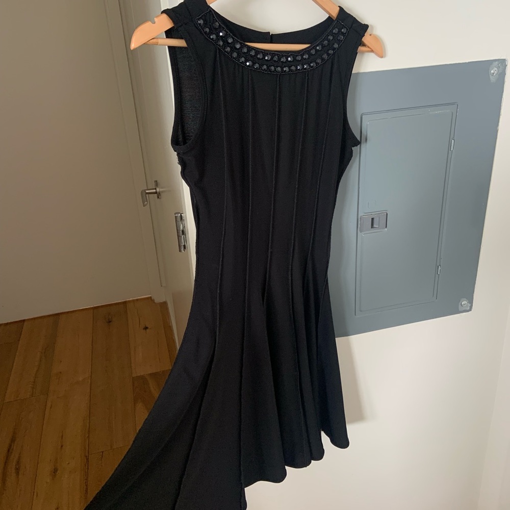 Haani sexy flare skater dress with beaded collar